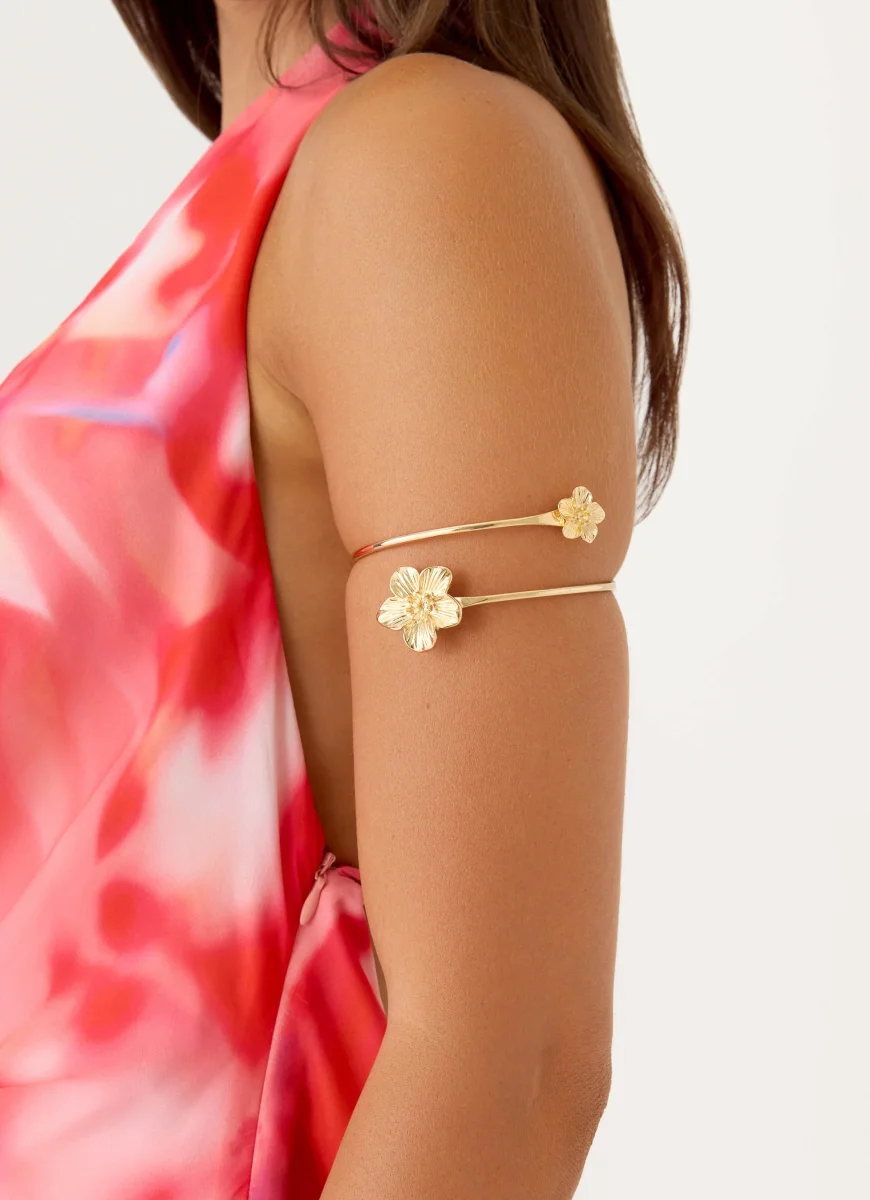 Blooming Love Arm Cuff – Gold