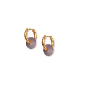 Amethyst Hoops