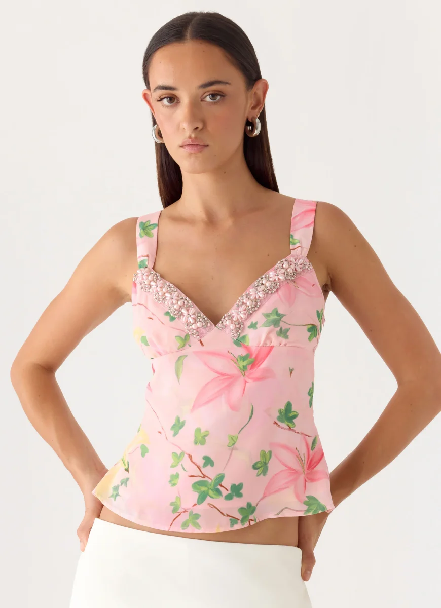 Loop Cami Top – Blooming Spring