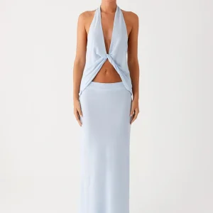 Michaella Chiffon Maxi Skirt - Blue